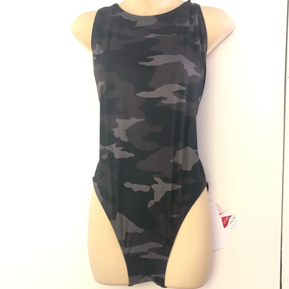 New Size 40 Athleta Freestyle Camo One Piece Bathing Suit 14 - Picture 7 of 11